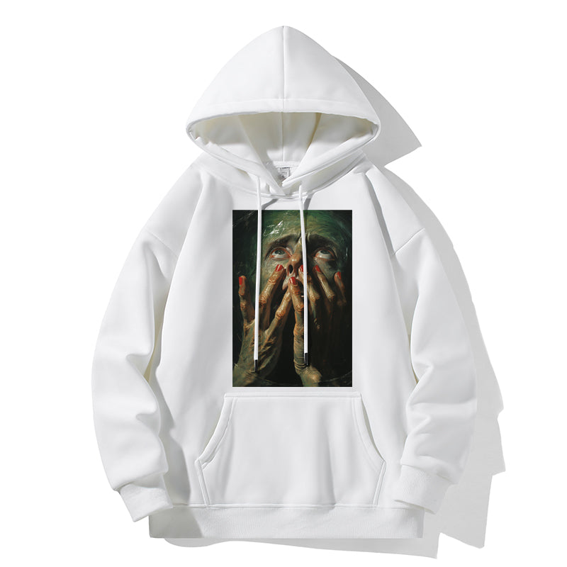 RIVER x ERIC®:Hooded Sweat-A startled man.-350380
