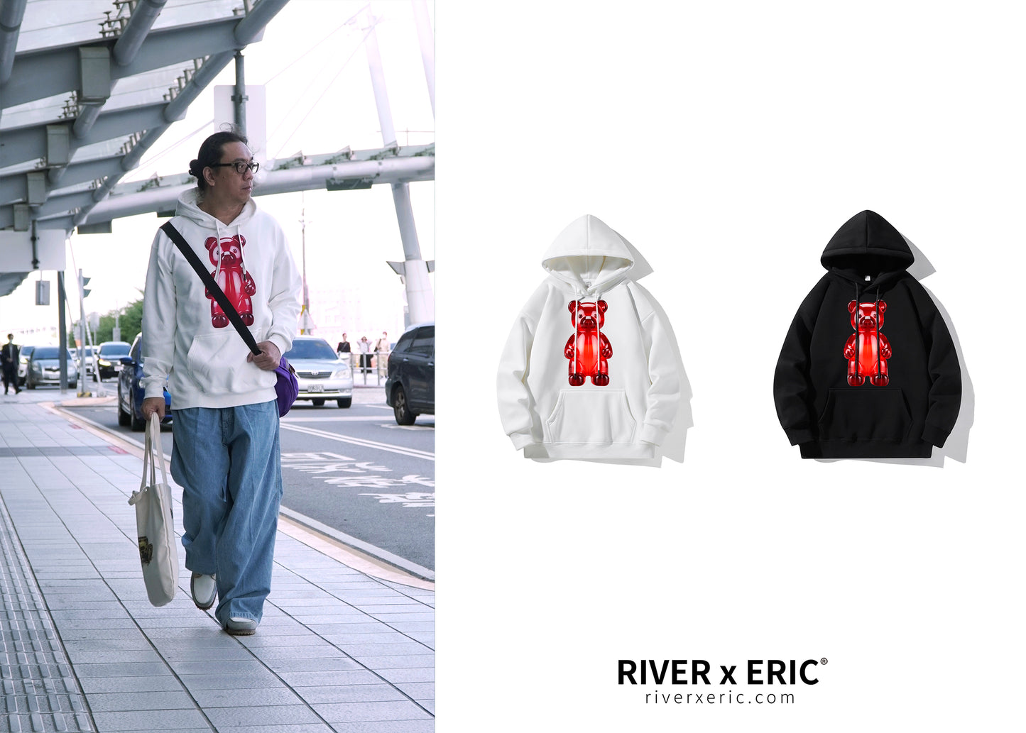 RIVER x ERIC®:Hooded Sweat-Blood Gummy Bear-350329