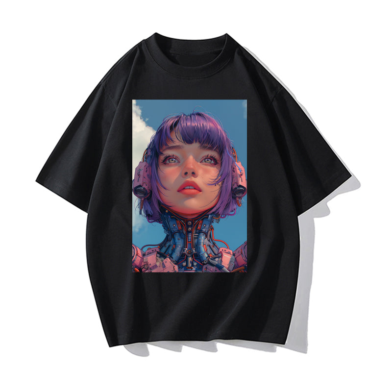RIVER x ERIC®:t-shirt-Cyberpunk Girl-1-350410