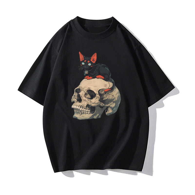 RIVER x ERIC®:t-shirt-Necrocat-350584