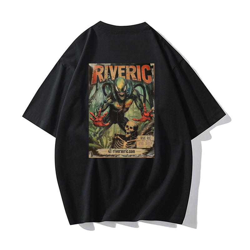 RIVER x ERIC®:t-shirt-green alien-1-350508