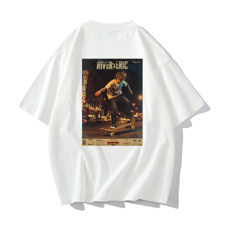 RIVER x ERIC®:t-shirt-skateboarder performing-2-350522
