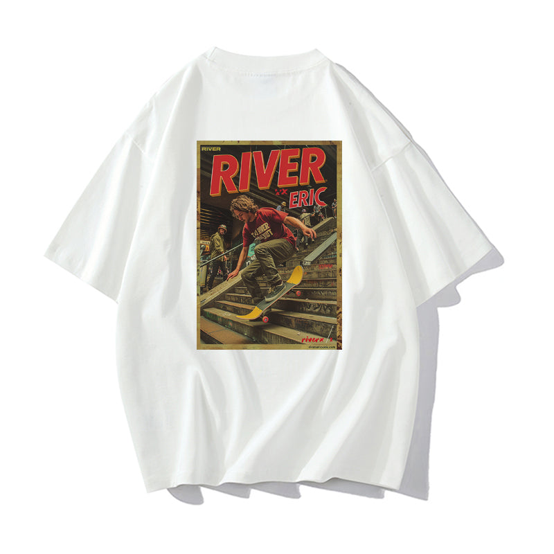 RIVER x ERIC®:t-shirt-skateboarder performing-5-350525