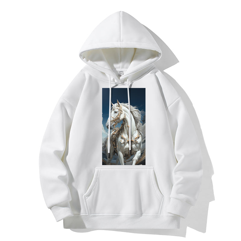 RIVER x ERIC®:Hooded Sweat-white warhorse-350381