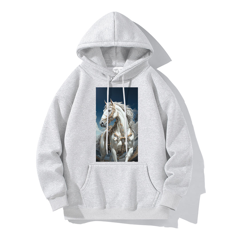 RIVER x ERIC®:Hooded Sweat-white warhorse-350381