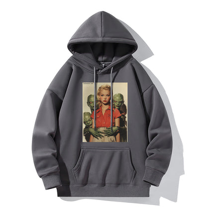 RIVER x ERIC®：【2024A/W】Hooded Sweat-ALIEN AND GIRL-350563