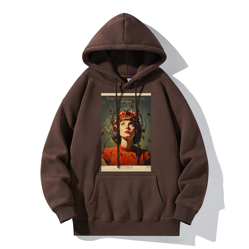 RIVER x ERIC®：Hooded Sweat-Bee Woman-350376