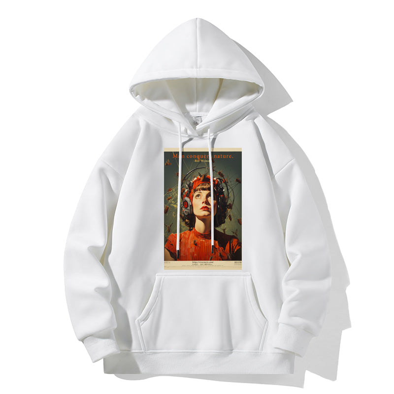 RIVER x ERIC®：Hooded Sweat-Bee Woman-350376