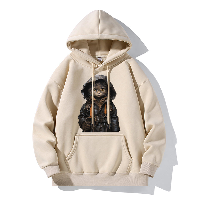 RIVER x ERIC®：Hooded Sweat-Black Cat With An Umbrella-350345