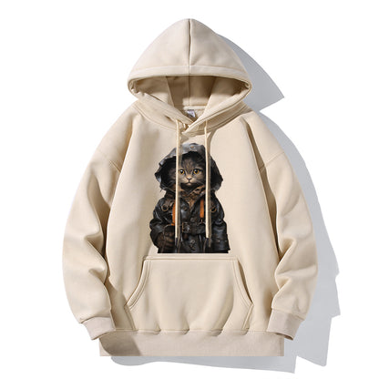 RIVER x ERIC®：Hooded Sweat-Black Cat With An Umbrella-350345