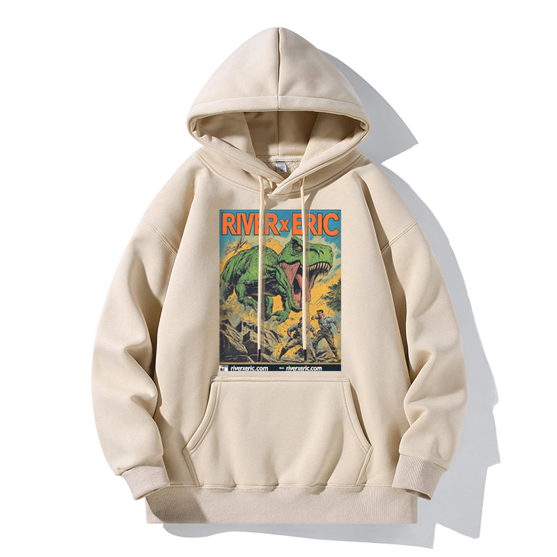 RIVER x ERIC®：【2024A/W】Hooded Sweat-Green Dinosaur-350537