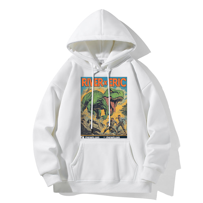 RIVER x ERIC®：【2024A/W】Hooded Sweat-Green Dinosaur-350537