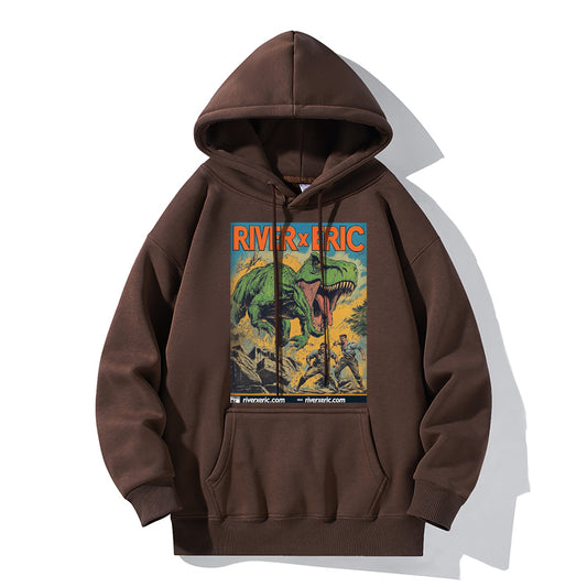 RIVER x ERIC®：【2024A/W】Hooded Sweat-Green Dinosaur-350537