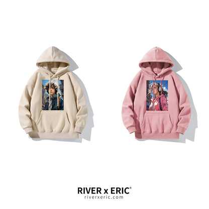 RIVER x ERIC®：Hooded Sweat-Y2K boy & girl-350385