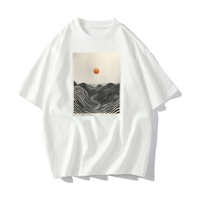 RIVER x ERIC®：t-shirt-Long Wavy Lines-350482