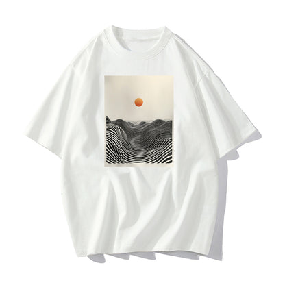 RIVER x ERIC®：t-shirt-Long Wavy Lines-350482