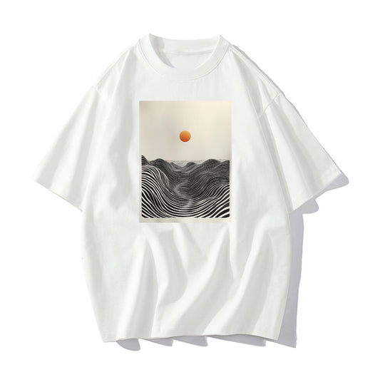 RIVER x ERIC®：t-shirt-Long Wavy Lines-350482