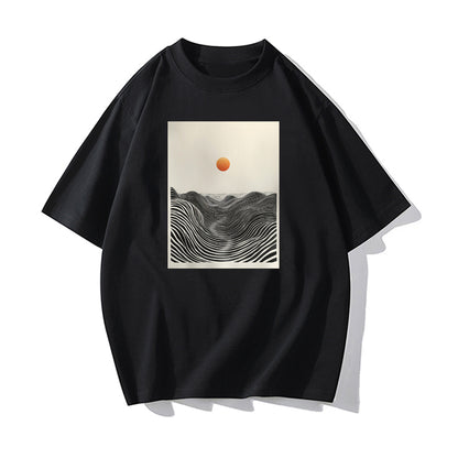 RIVER x ERIC®：t-shirt-Long Wavy Lines-350482