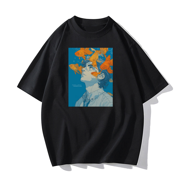 RIVER x ERIC®：t-shirt-Man With Goldfish-350609