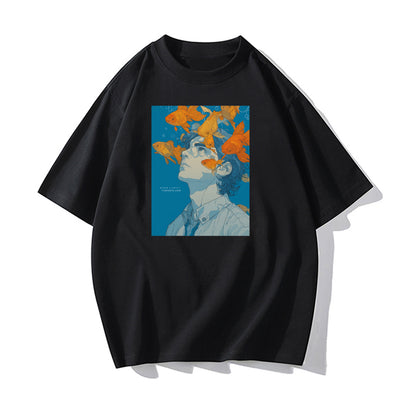 RIVER x ERIC®：t-shirt-Man With Goldfish-350609