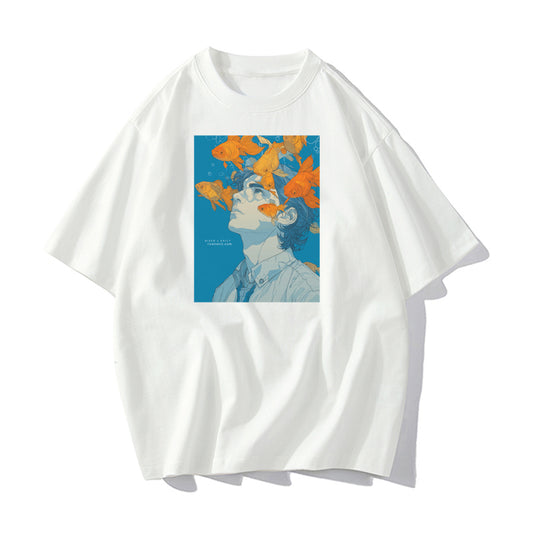 RIVER x ERIC®：t-shirt-Man With Goldfish-350609