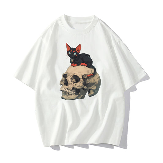 RIVER x ERIC®：t-shirt-Necrocat-350584