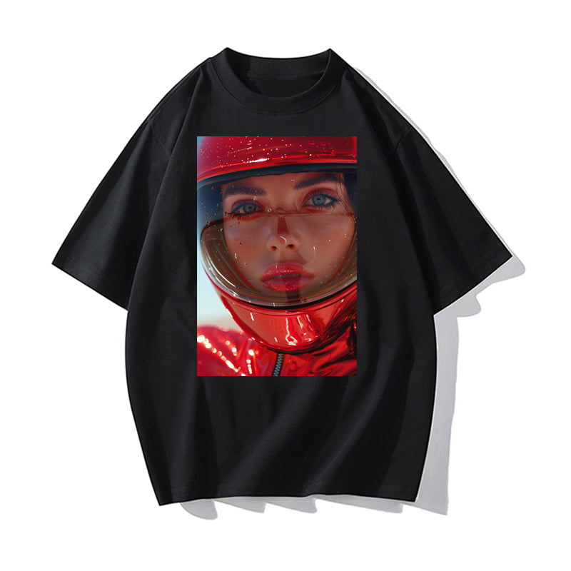 RIVER x ERIC®：t-shirt-Red Shiny Latex Bodysuit-1-350413