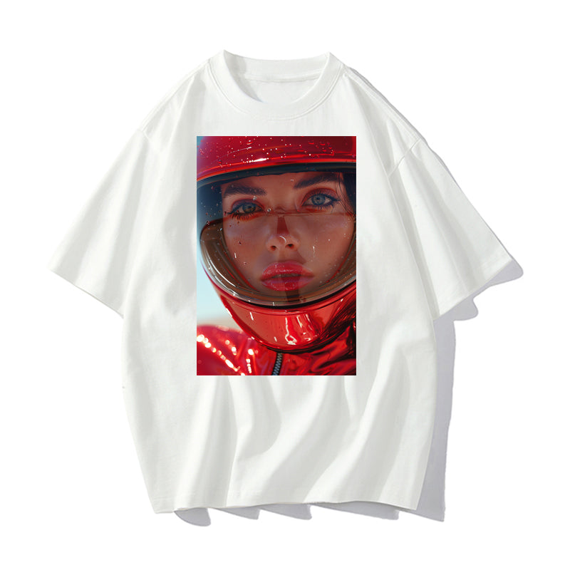 RIVER x ERIC®：t-shirt-Red Shiny Latex Bodysuit-1-350413