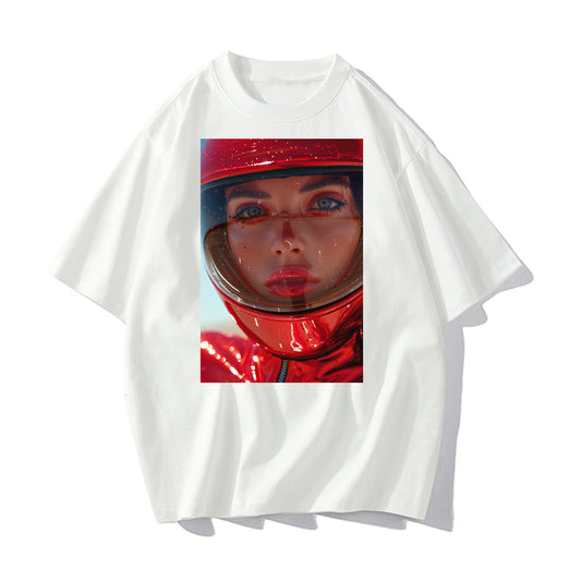 RIVER x ERIC®：t-shirt-Red Shiny Latex Bodysuit-1-350413