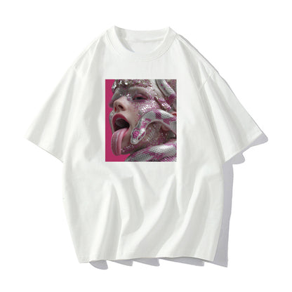 RIVER x ERIC®：t-shirt-Silver And Pink Snakes-350606