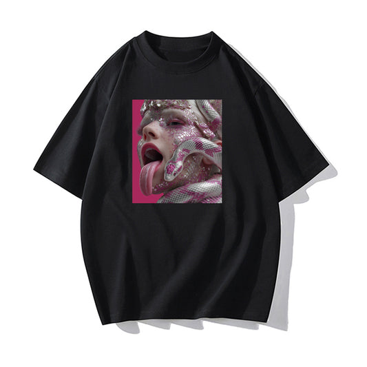 RIVER x ERIC®：t-shirt-Silver And Pink Snakes-350606