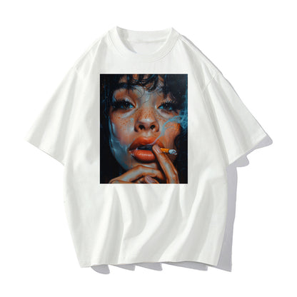 RIVER x ERIC®：t-shirt-Smoking a Cigarette-1-350411