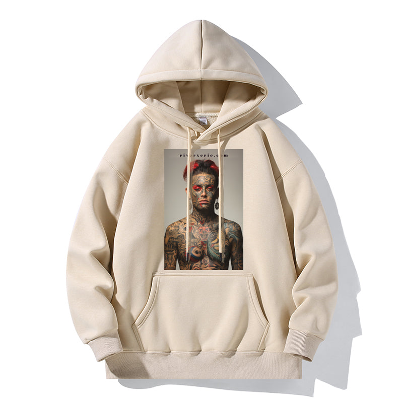 RIVER x ERIC®：Hooded Sweat-Tattoo Man-1-350357