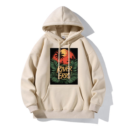 RIVER x ERIC®：【2024A/W】Hooded Sweat-Tropical Retro Art- 350532