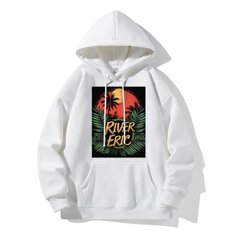 RIVER x ERIC®：【2024A/W】Hooded Sweat-Tropical Retro Art- 350532