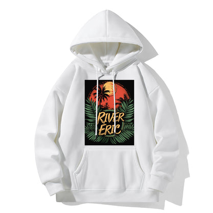 RIVER x ERIC®：【2024A/W】Hooded Sweat-Tropical Retro Art- 350532