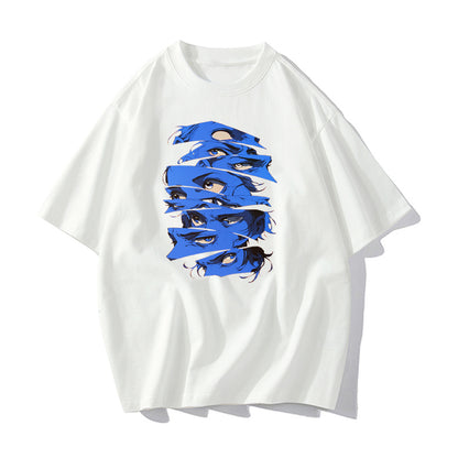RIVER x ERIC®：t-shirt-Blue Faces -350583