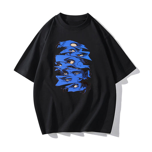RIVER x ERIC®：t-shirt-Blue Faces -350583