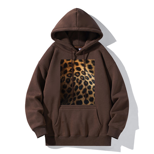 RIVER x ERIC®：【2024A/W】Hooded Sweat-leopard print-350545