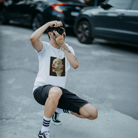 RIVER x ERIC®：t-shirt-Two-faced person-350579
