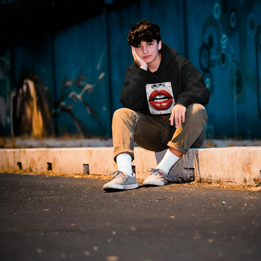RIVER x ERIC®：Hooded Sweat-Lips-350325