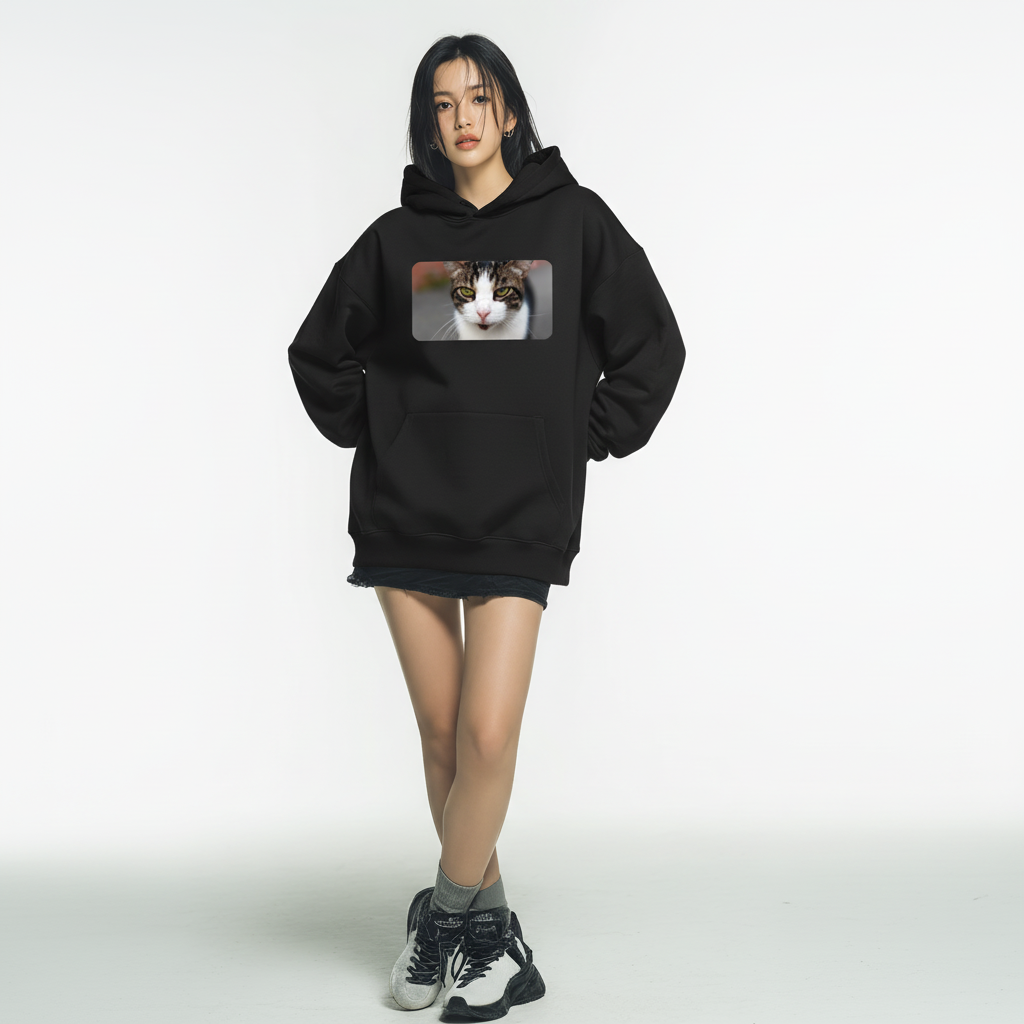 RIVER x ERIC®：Hooded Sweat-Street cat-1-350301
