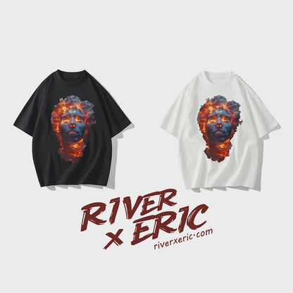 RIVER x ERIC®：t-shirt-Fire On Head-1-350418