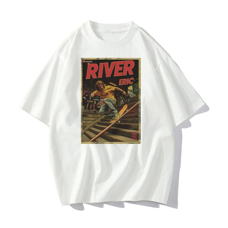 RIVER x ERIC®：t-shirt-skateboarder performing-3-350523
