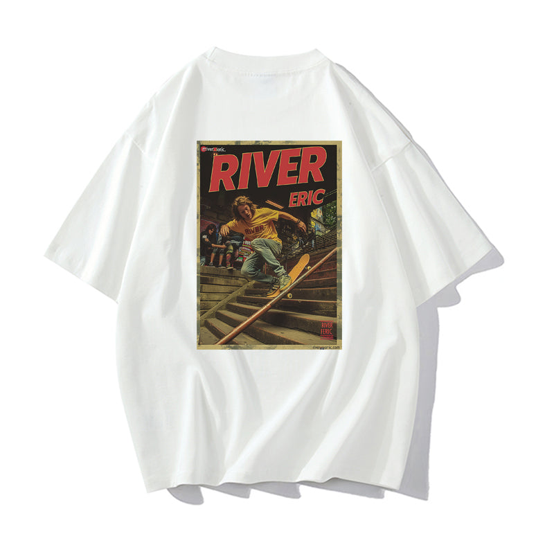 RIVER x ERIC®：t-shirt-skateboarder performing-3-350523