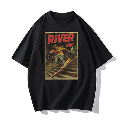 RIVER x ERIC®：t-shirt-skateboarder performing-3-350523