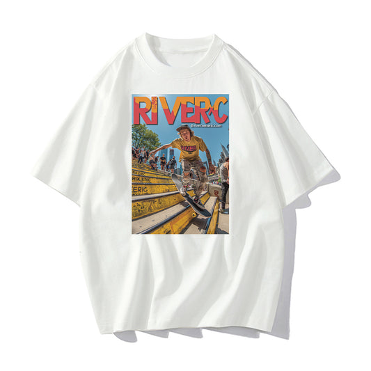 RIVER x ERIC®：t-shirt-skateboarder performing-4-350524