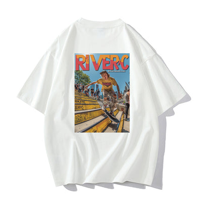 RIVER x ERIC®：t-shirt-skateboarder performing-4-350524