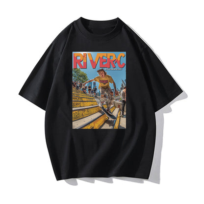 RIVER x ERIC®：t-shirt-skateboarder performing-4-350524