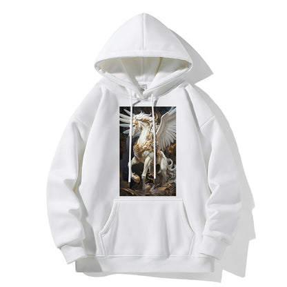 RIVER x ERIC®：Hooded Sweat-white Pegasus-350382